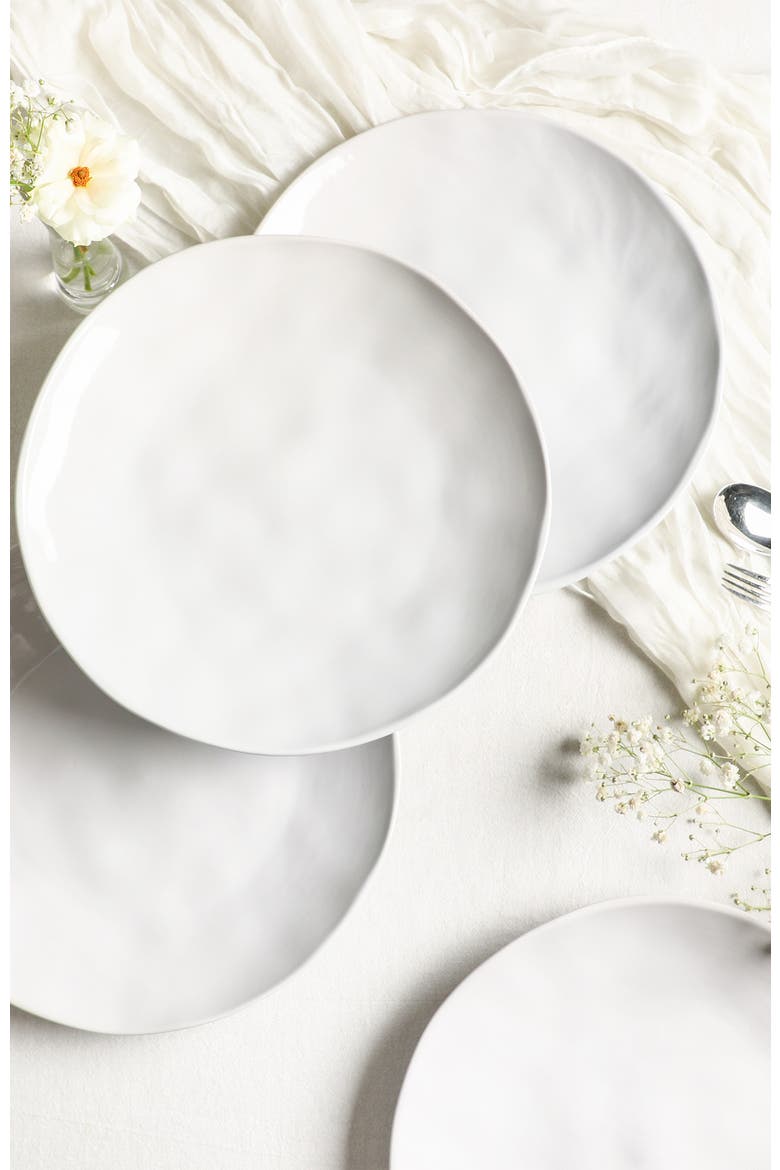 Harper Stoneware 12-Piece Dinnerware Set, Alternate, color, White