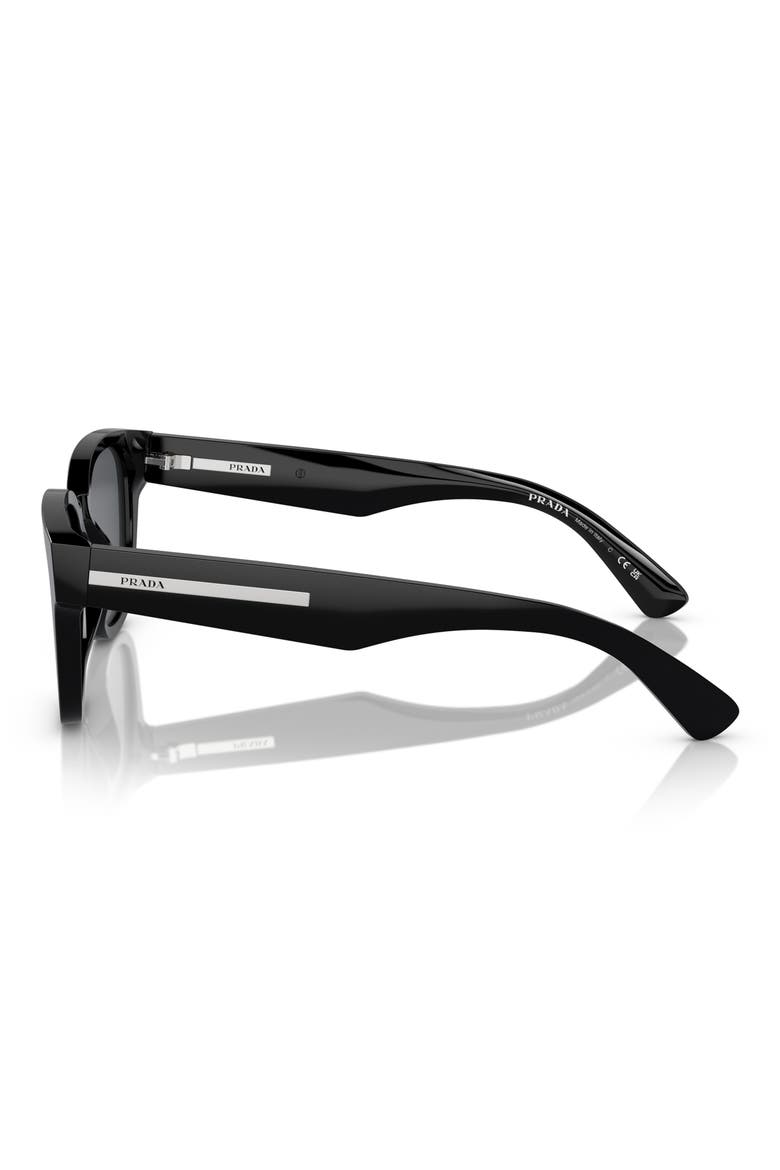 52mm Pillow Sunglasses, Alternate, color, BLACK