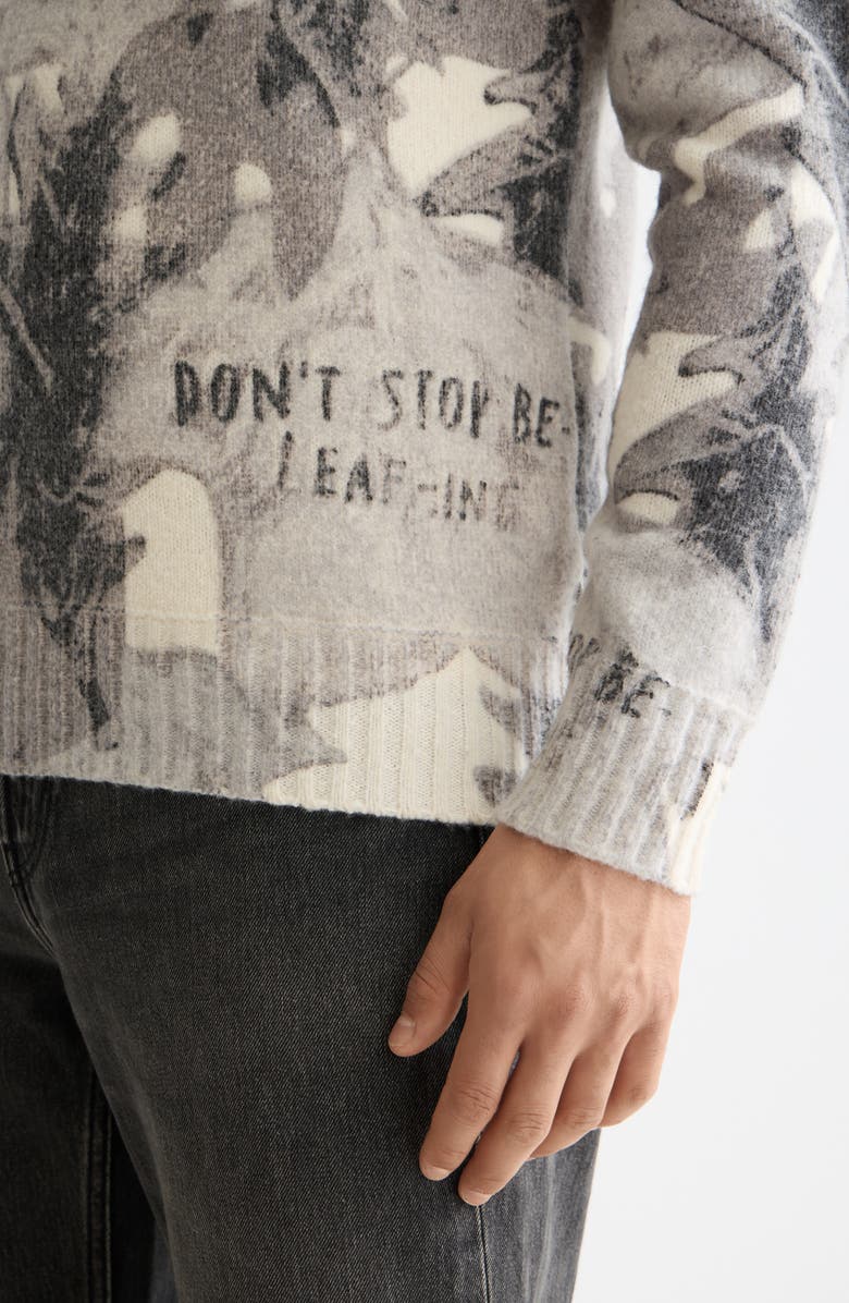 Scotch & Soda Print Relaxed Wool & Cotton Sweater, Alternate, color, 