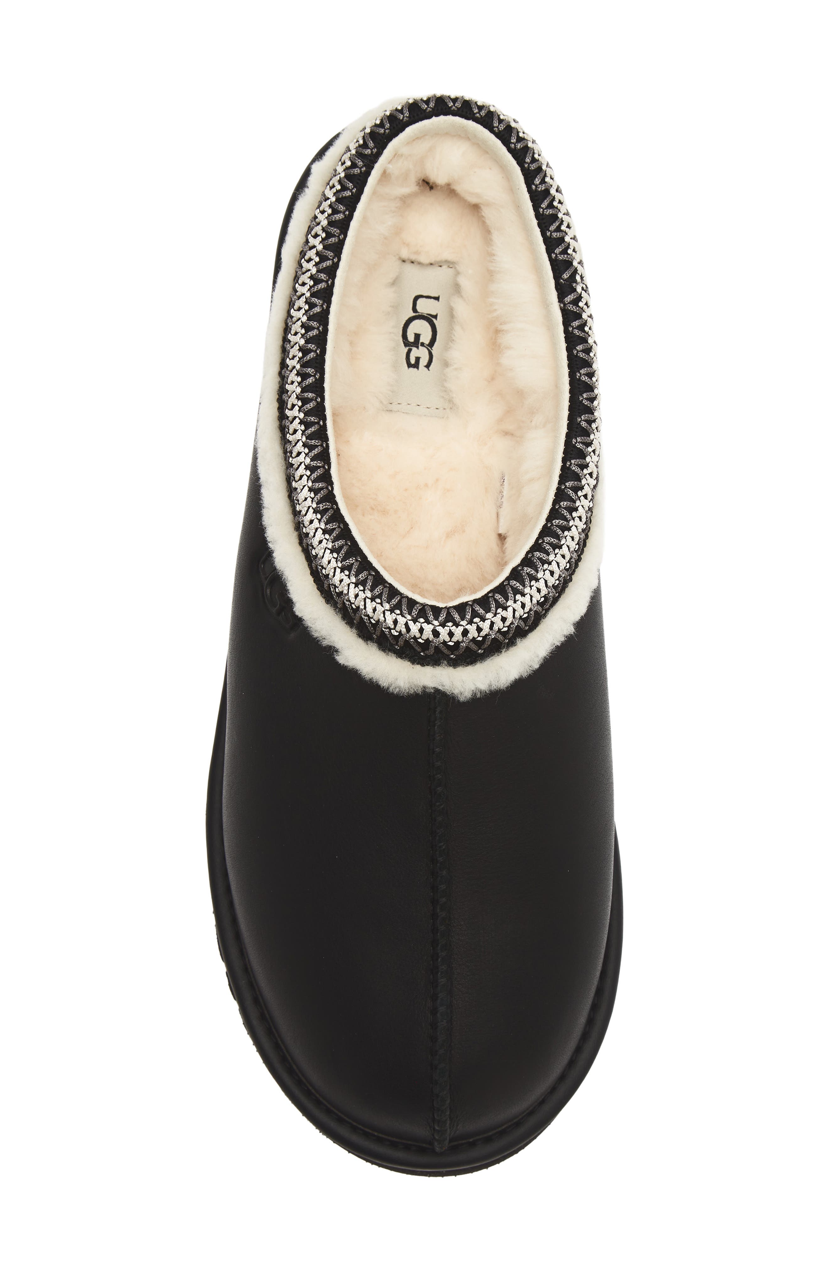 Tasman Leather Slipper, Alternate, color, BLACK