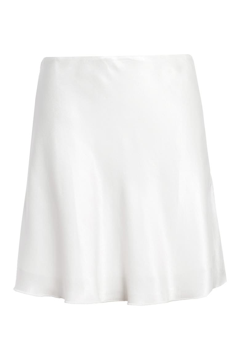 Bias Cut Satin Miniskirt, Main, color, IVORY