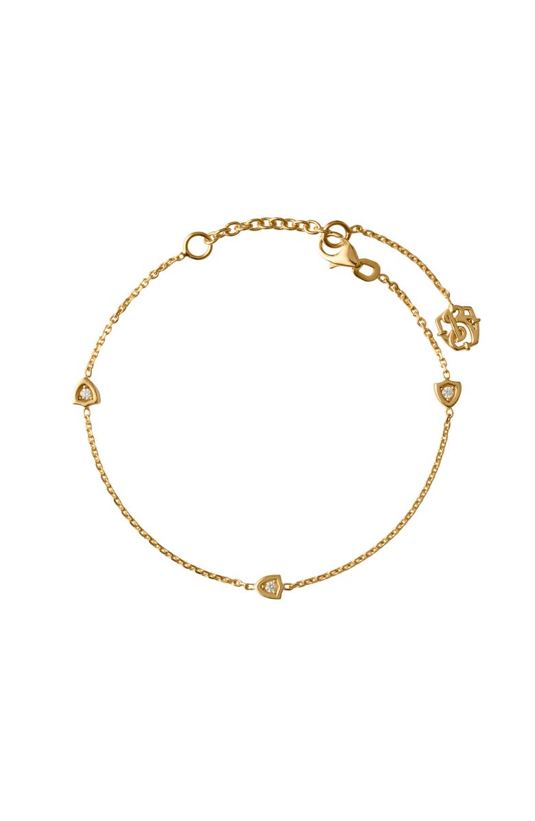 Burberry Shield Chain Bracelet, Main, color, Gold/Clear