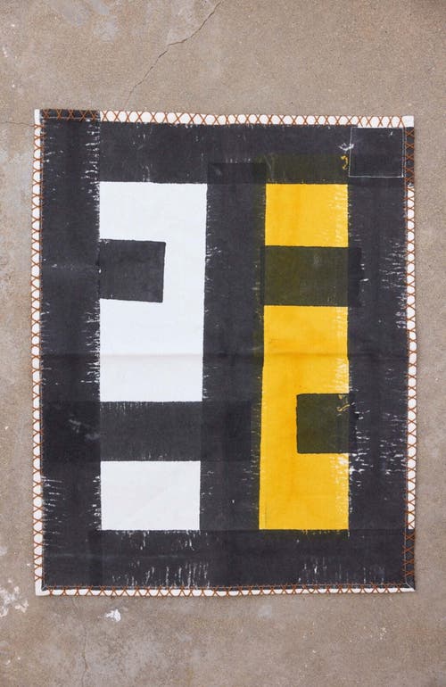 CQC LA Midnight Moon Placemat Set - Set of 6 Placemats with Napkins in Black, White, Yellow  product