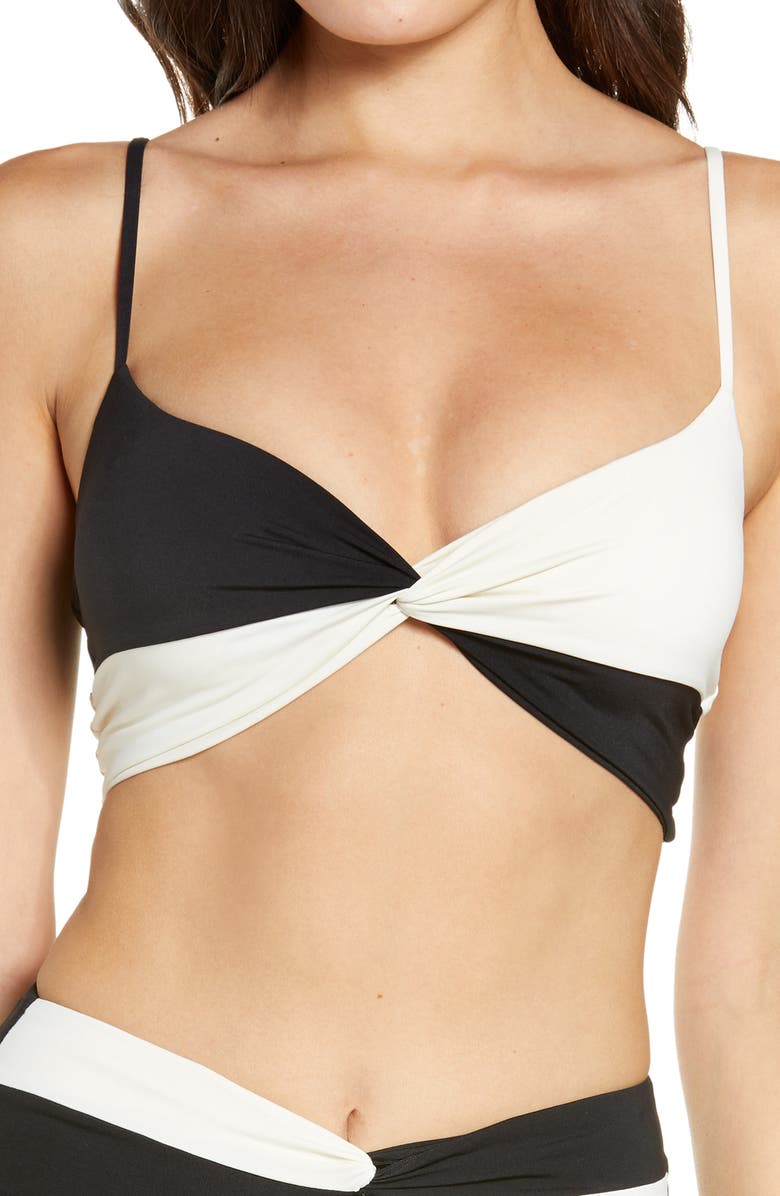 LSPACE L Space Ringo Twist Colorblock Bikini Top, Main, color,