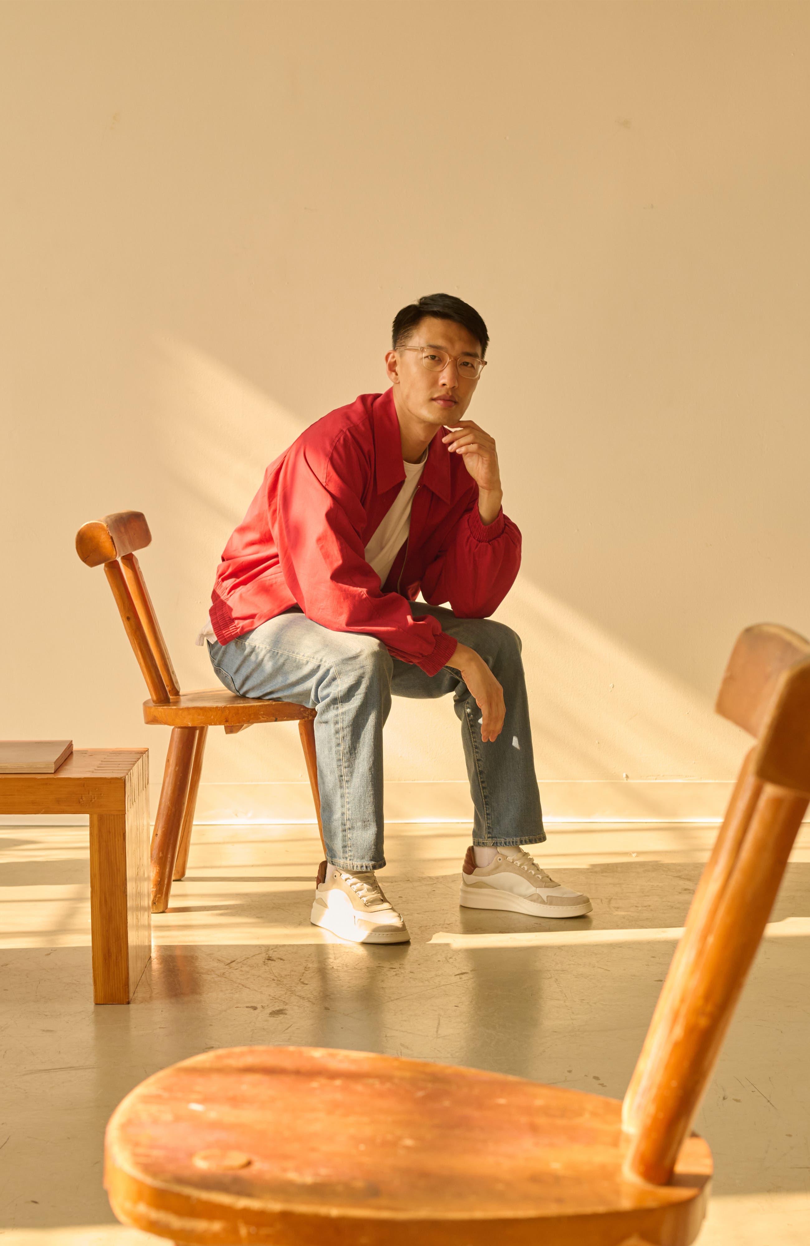 Anthony Veer Nash Court Sneaker, Alternate, color, White