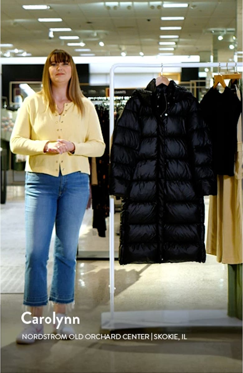 Water Repellent Channel Quilted Hooded Coat, sales video thumbnail
