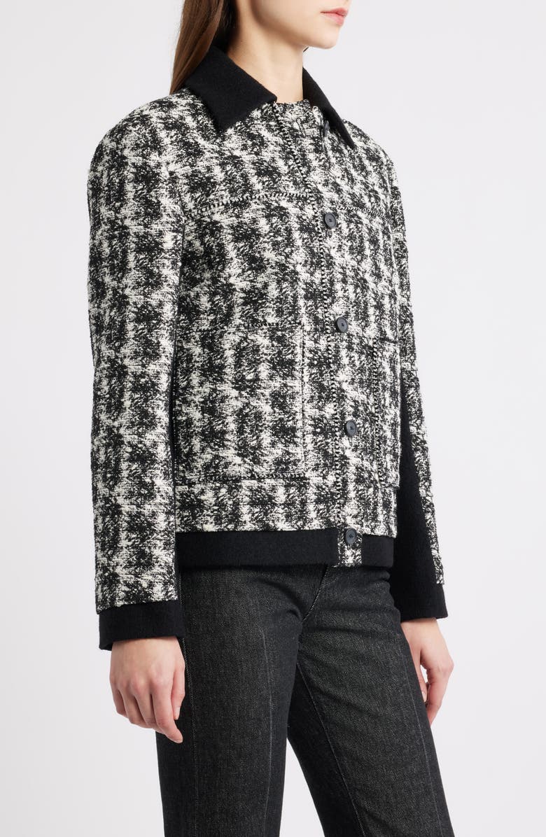 BOSS Joloria Tweed Jacket, Alternate, color, Monochrome Tweed