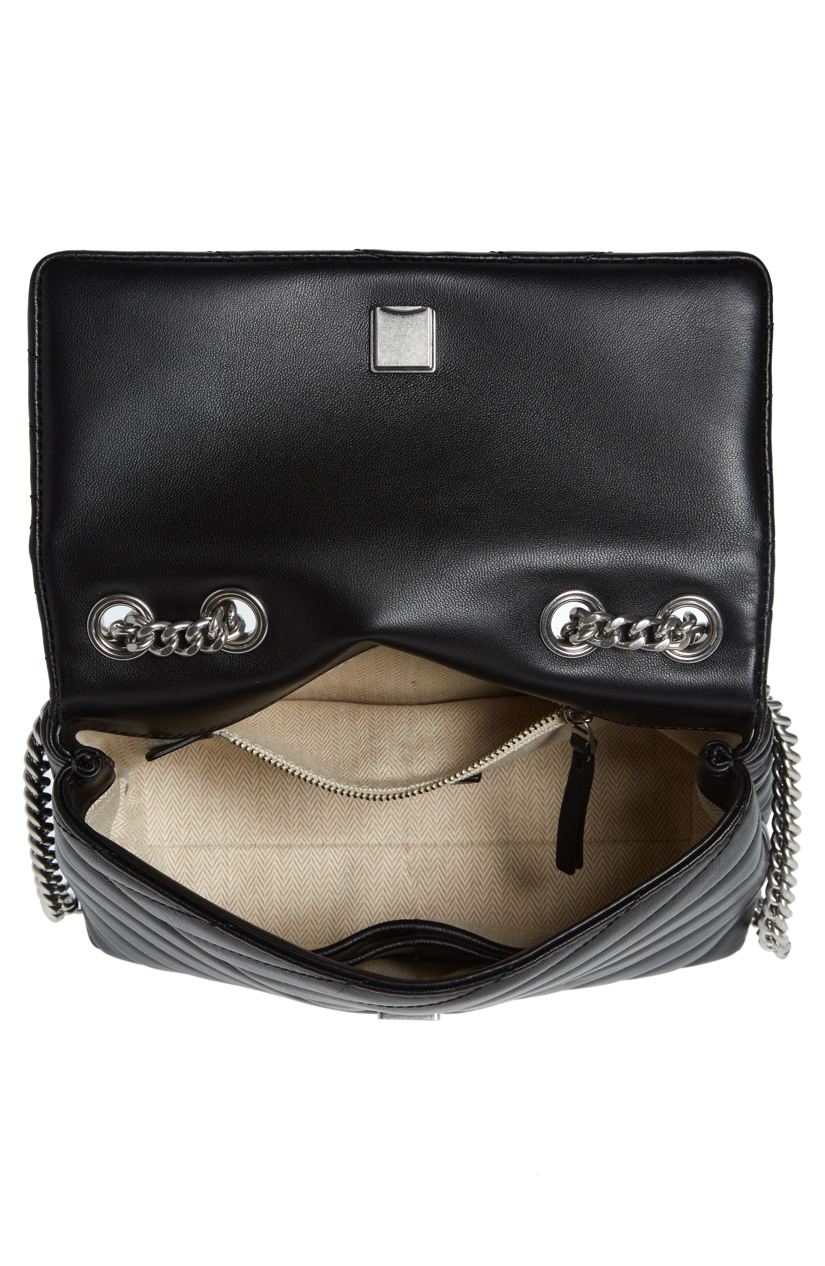 Tory Burch Small Kira Chevron Leather Shoulder Bag, Alternate, color, 