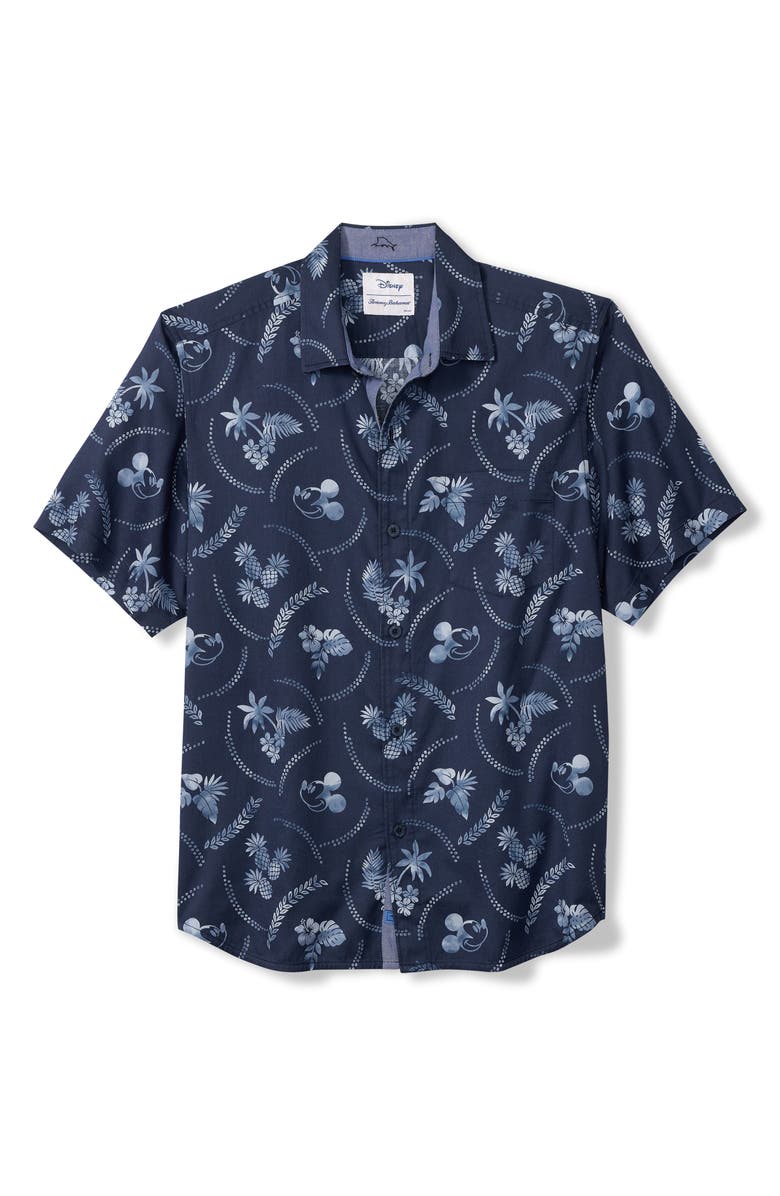 Tommy Bahama Mouse Short Sleeve Button-Up Shirt, Main, color, Indigo