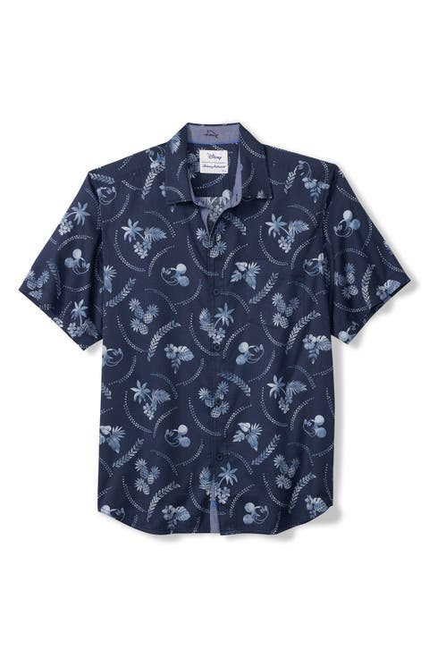 Mouse Short Sleeve Button-Up Shirt