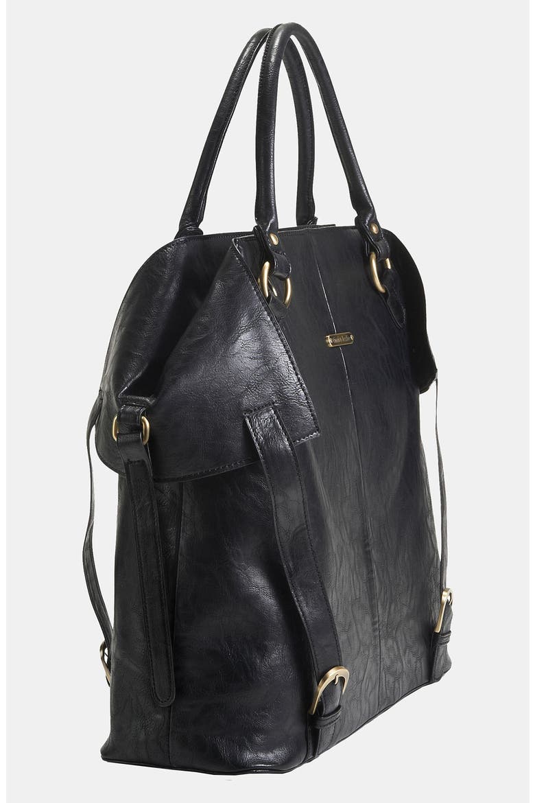 'Charlie' Diaper Bag, Alternate, color, BLACK