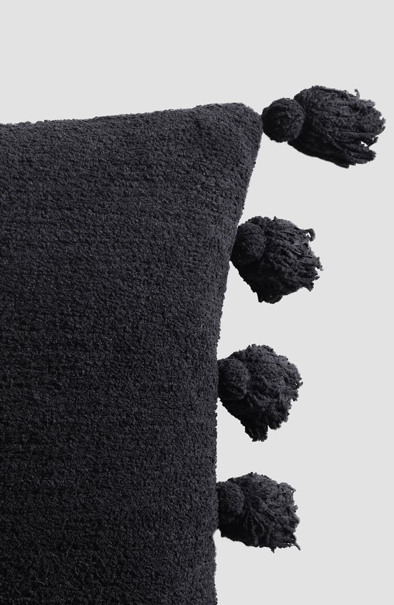 Sunday Citizen Pom Pom Accent Pillow, Alternate, color, Black
