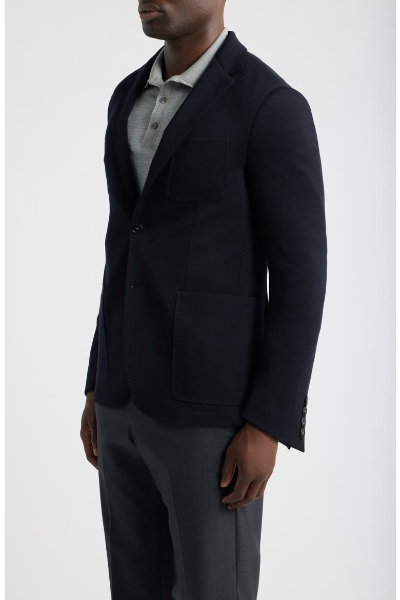 Impeccabile Trim Fit Solid Sport Coat, Alternate, color, NAVY