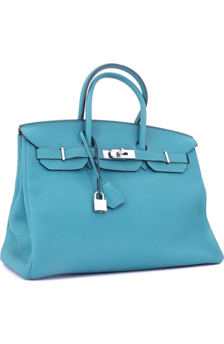 Pre-Owned Hermes Birkin Handbag Blue Togo with Palladium Hardware 35, Alternate, color,