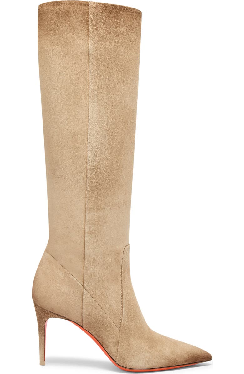 Santoni Women's Suede High-Heel Boot, Alternate, color, Natural
