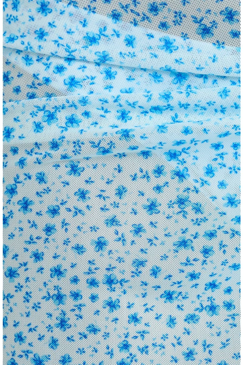 Floral Lettuce Edge Sheer Stretch Mesh Cover-Up Sarong, Alternate, color, DREAM FLOWER