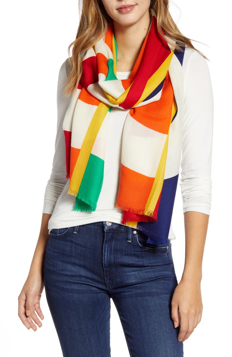 Polo Ralph Lauren POLO Rainbow Wool Scarf, Main, color, 