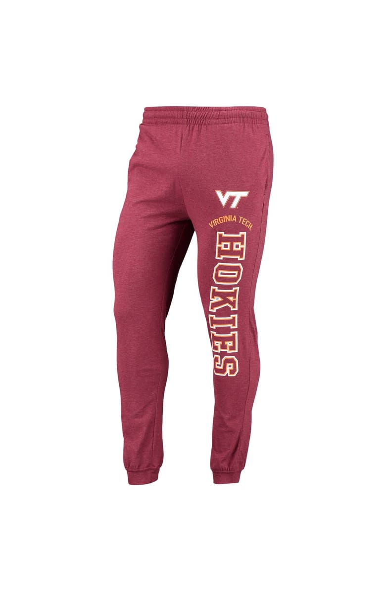 CONCEPTS SPORT Men's Concepts Sport Maroon/Heather Charcoal Virginia Tech Hokies Meter Long Sleeve Hoodie T-Shirt & Jogger Pajama Set, Alternate, color, 