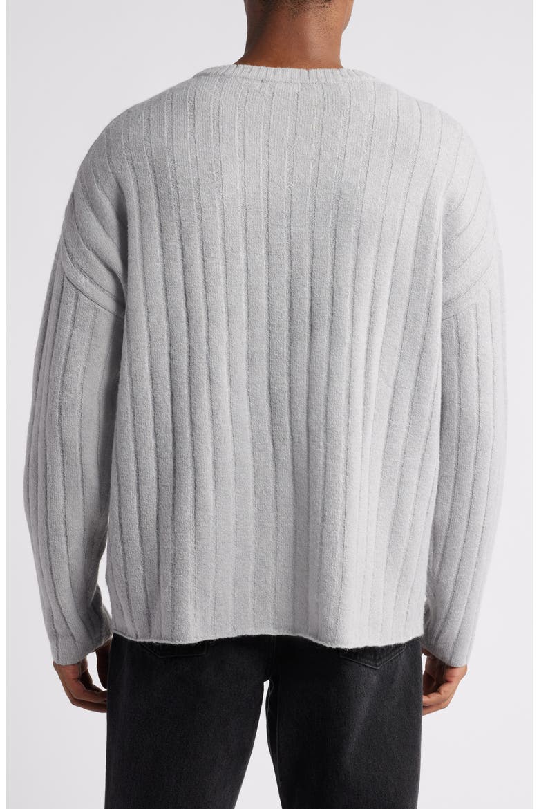 Rib Crewneck Sweater, Alternate, color, GREY ALLOY