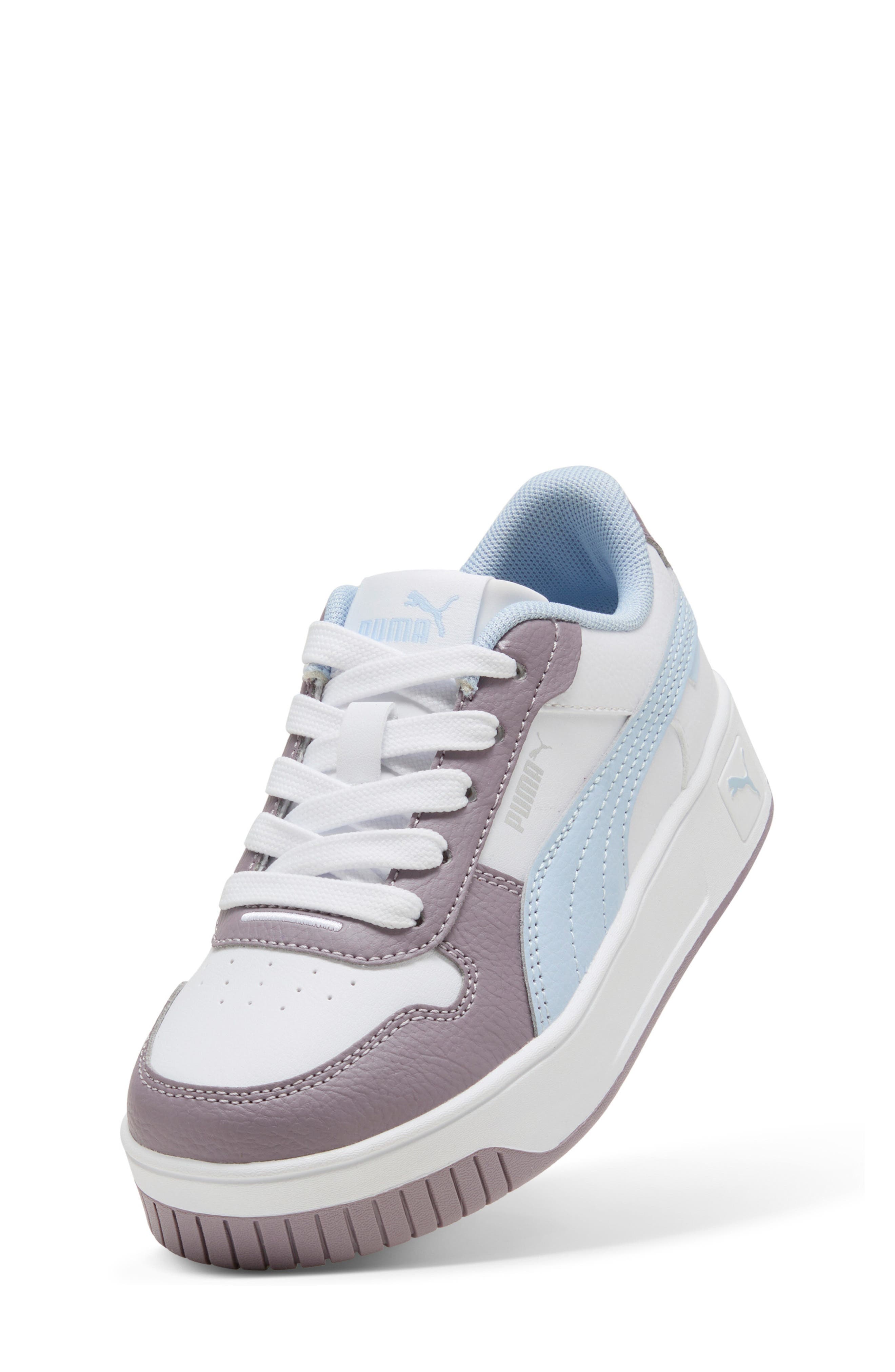 PUMA Kids' Carina Street Sneaker, Alternate, color, Puma White/ Haute Tropic/ Plum