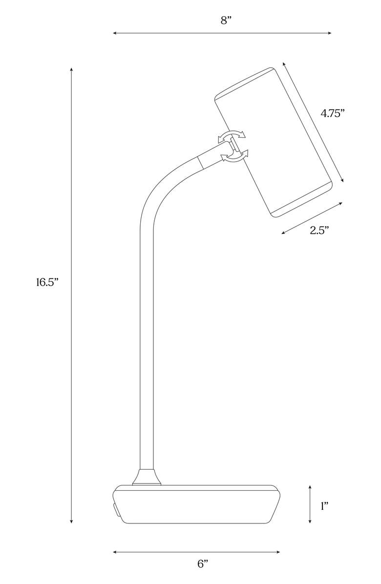 Brightech Ezra LED Table Lamp, Alternate, color, 
