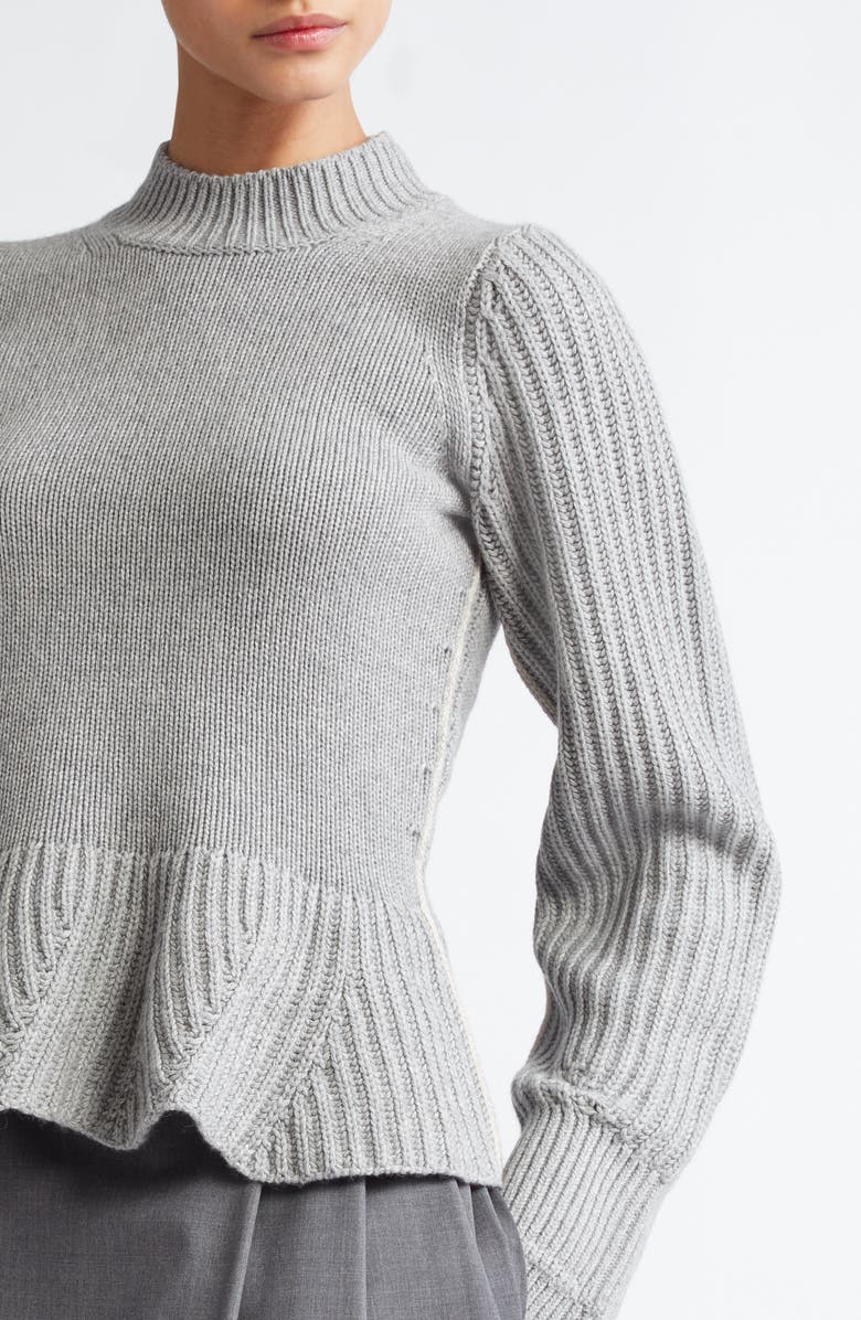 Maria McManus Recycled Cashmere & Organic Cotton Peplum Sweater, Alternate, color, 