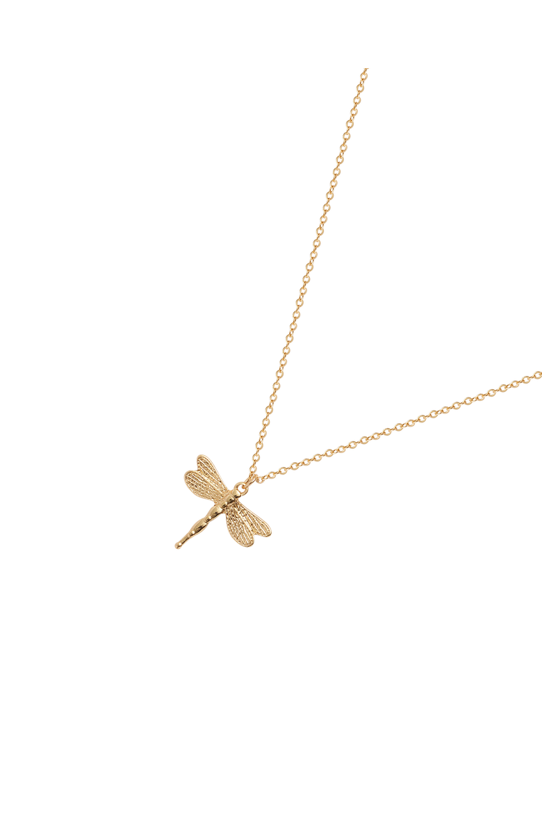 Dragonfly Crystal Necklace, Alternate, color, Blue & Gold
