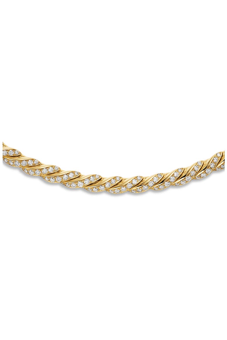 Pavé Flexible 18K Gold Necklace with Diamonds, Alternate, color, YELLOW GOLD/ DIAMOND
