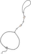 Nadri Esme Faux Pearl Hand Chain Bracelet