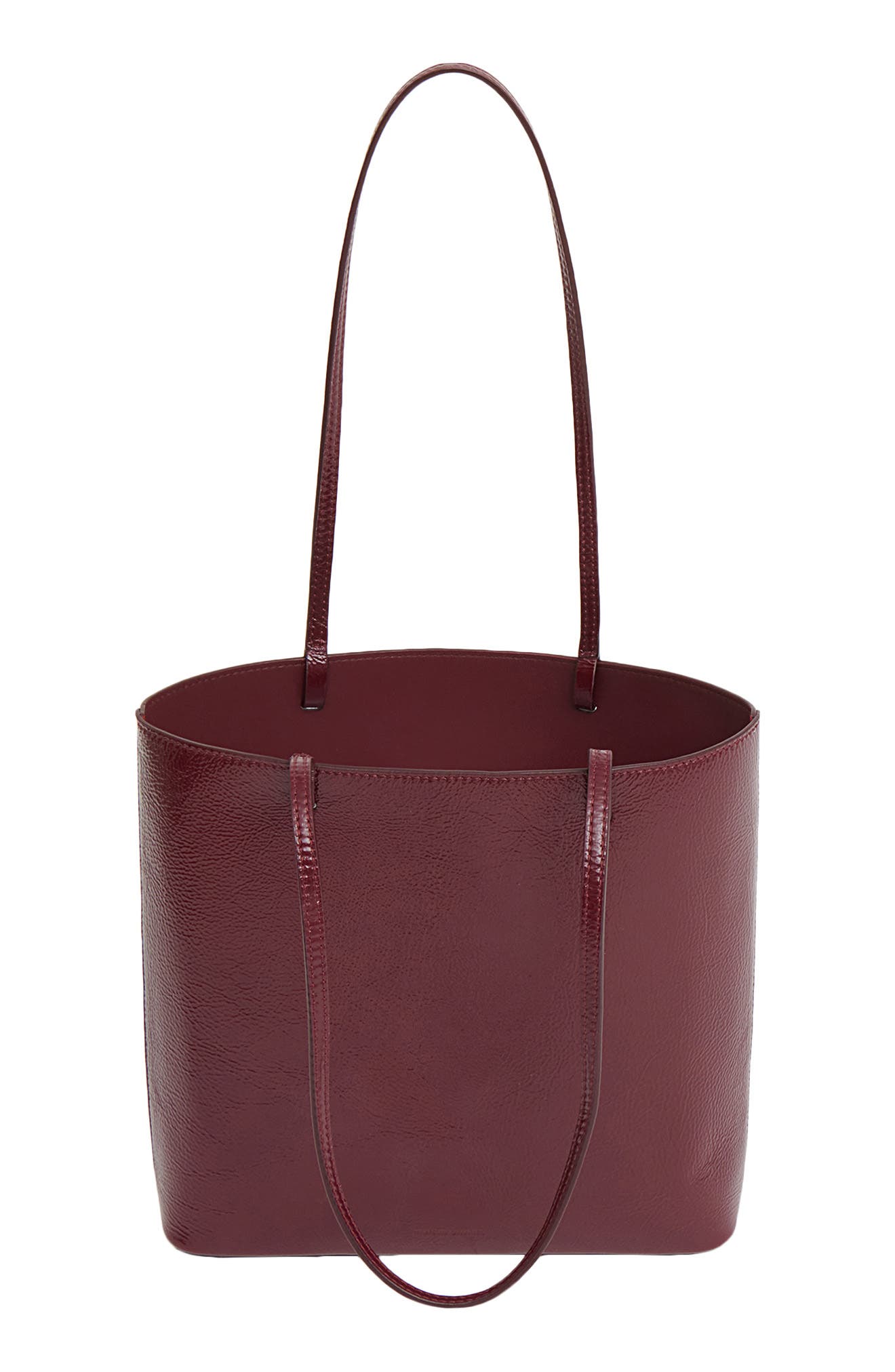Filo Leather Tote, Alternate, color, CLARET