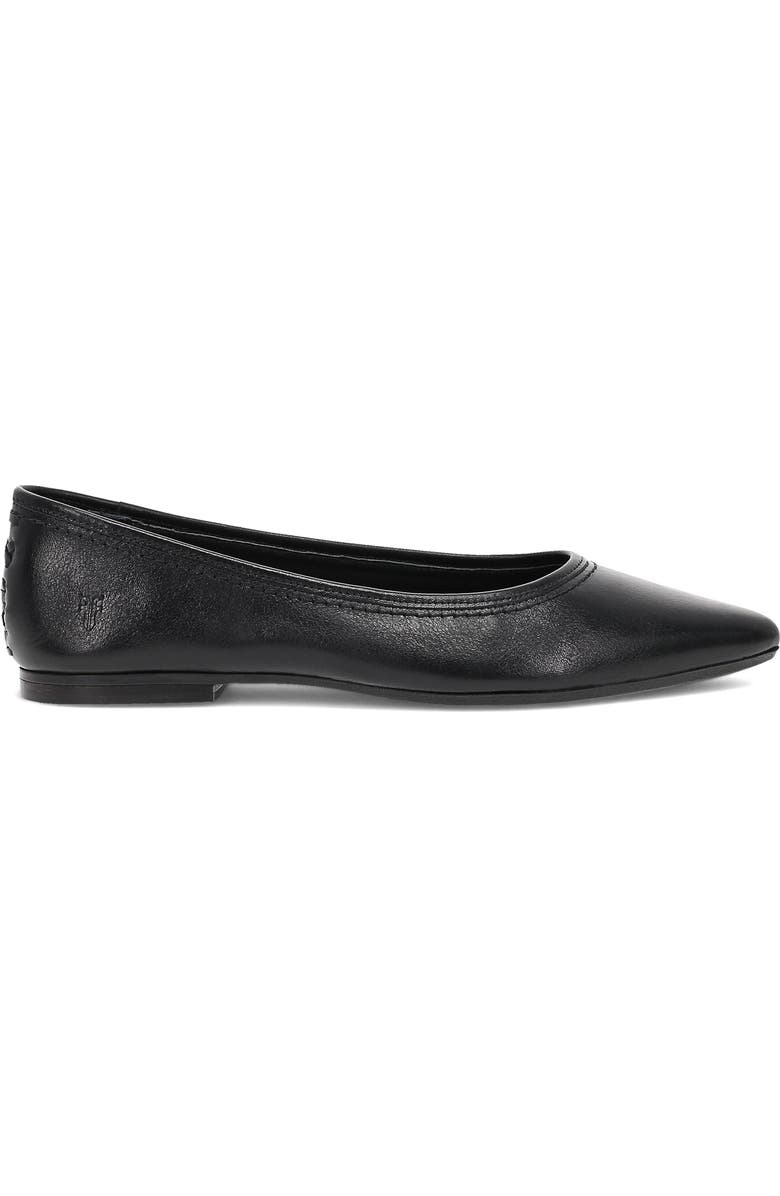 Frye Heather Pointed Toe Flat, Alternate, color, Black