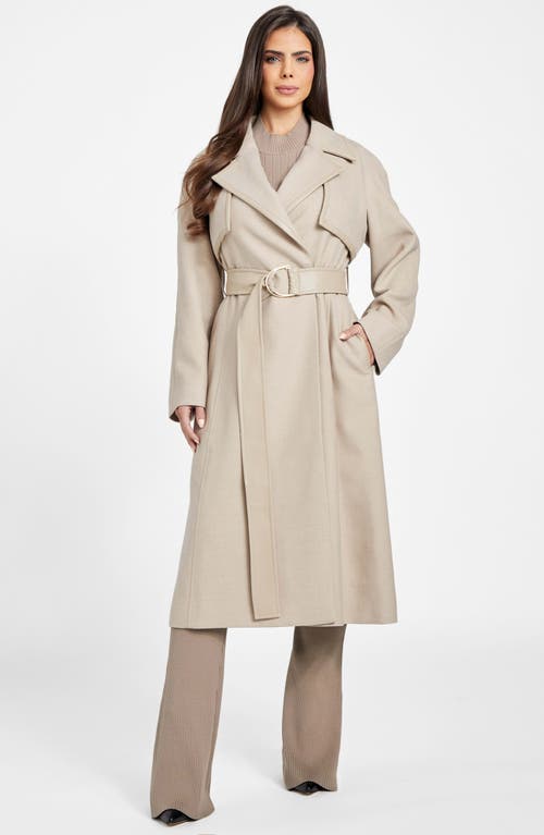 Marciano Natalie Belted Longline Trench Coat In Neutral