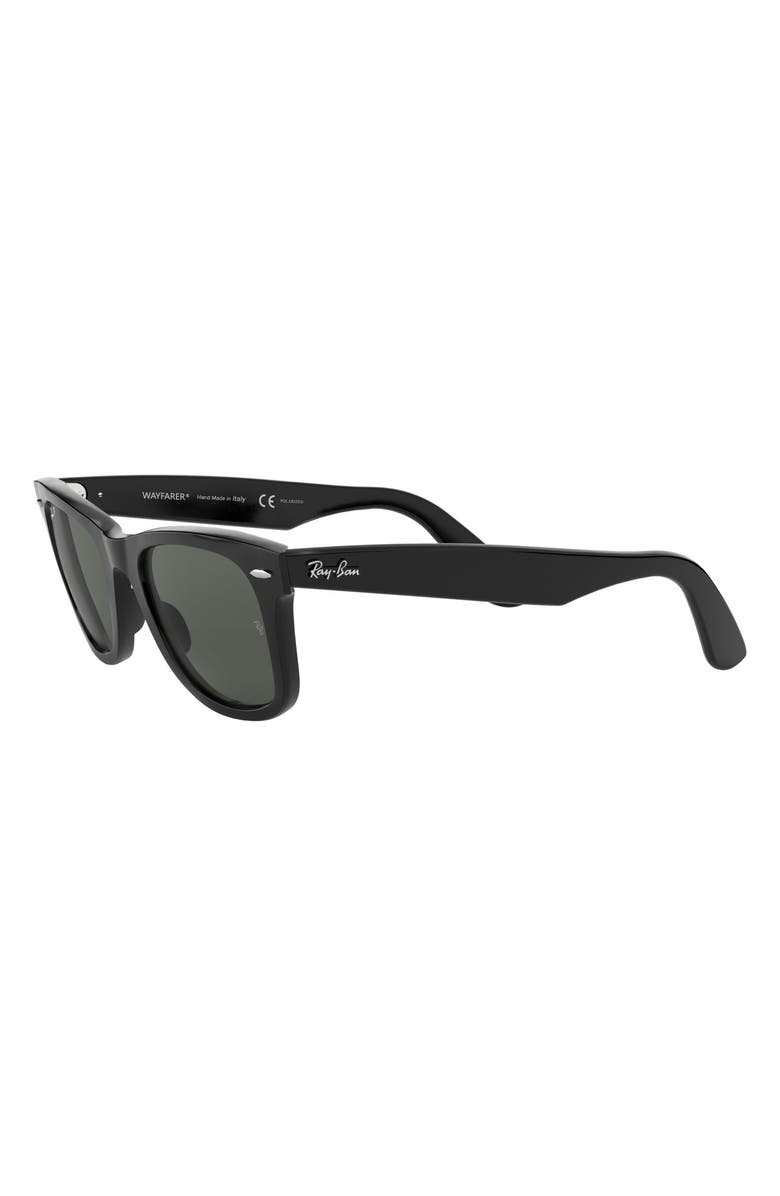 Ray-Ban 50mm Classic Wayfarer Polarized Sunglasses, Alternate, color, Black Polarized