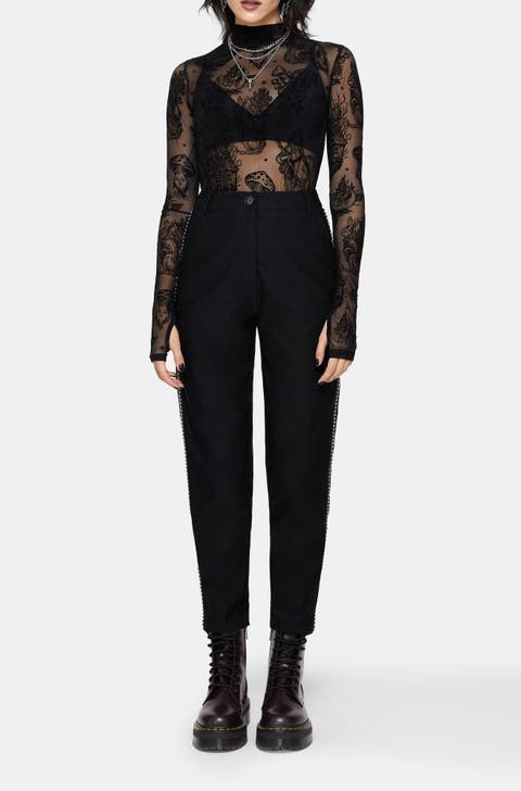 Nocturne Tapered Trouser With Chain Trim