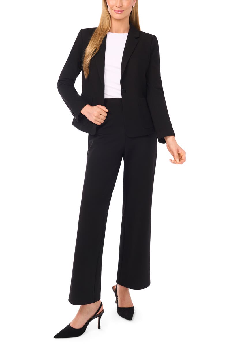 Halogen<sup>®</sup> One-Button Ponte Knit Jacket, Alternate, color, Rich Black