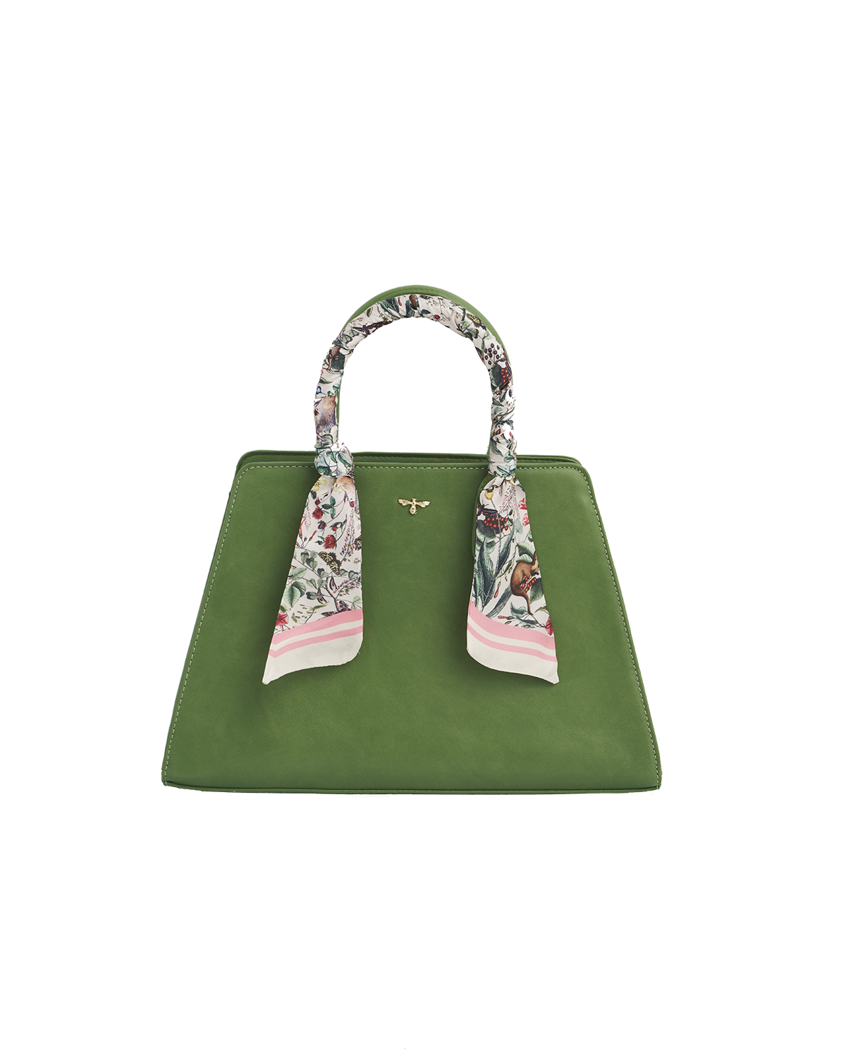 Fable England Garden Floral Structured Medium Tote Bag, Main, color, Light/Pastel Green