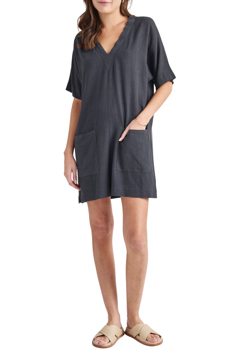 Splendid Viola Elbow Sleeve Shift Dress, Main, color, 
