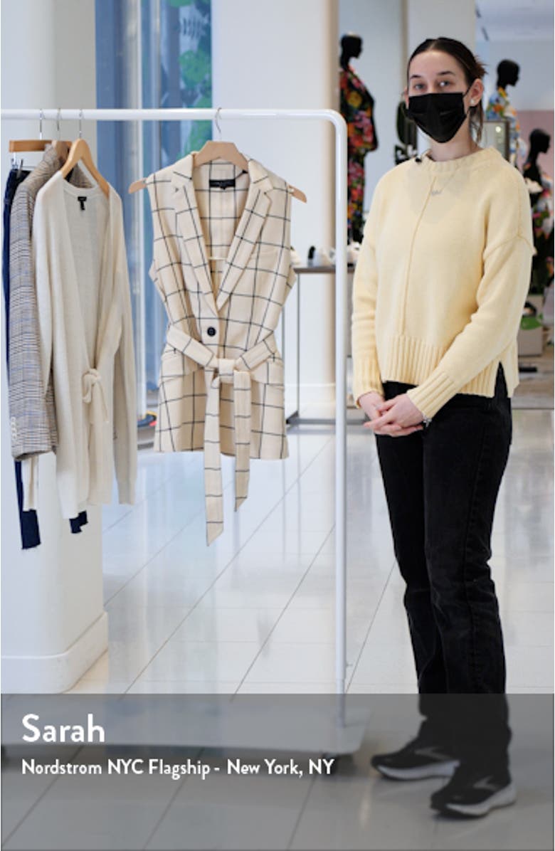 Margot Sleeveless Plaid Blazer, sales video thumbnail