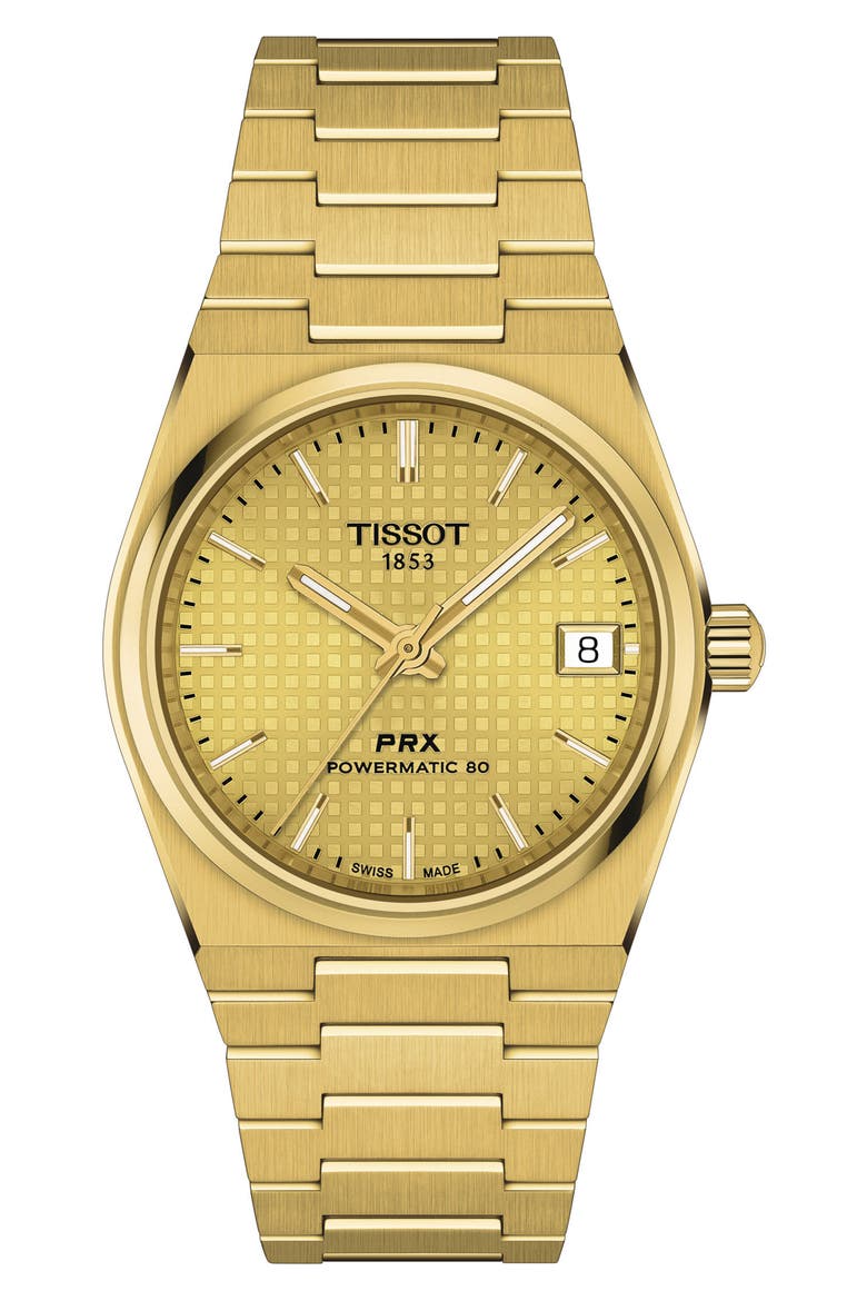 PRX Powermatic 80 Bracelet Watch, 35mm, Main, color, GOLD