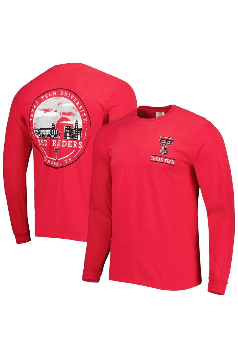 Men's Red Texas Tech Red Raiders Circle Campus Scene Long Sleeve T-Shirt, Main, color, Red