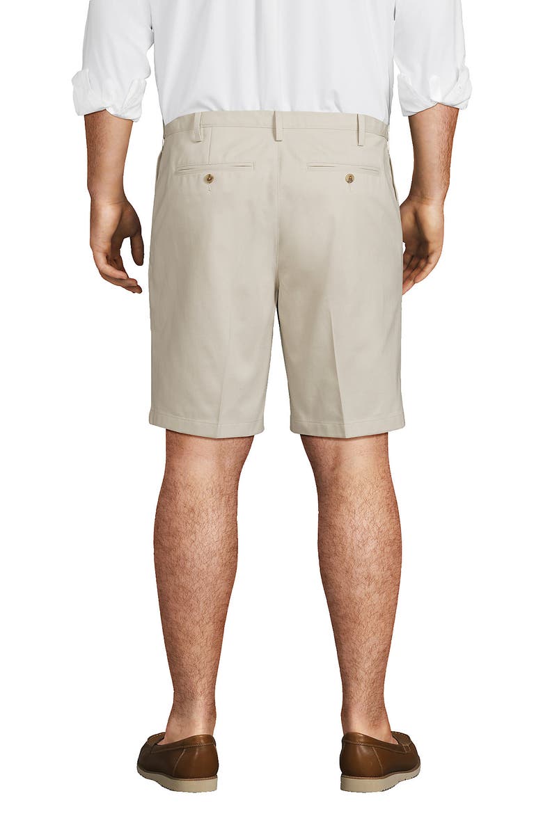 Comfort Waist Pleated 9" No Iron Chino Shorts, Alternate, color, Light Stone