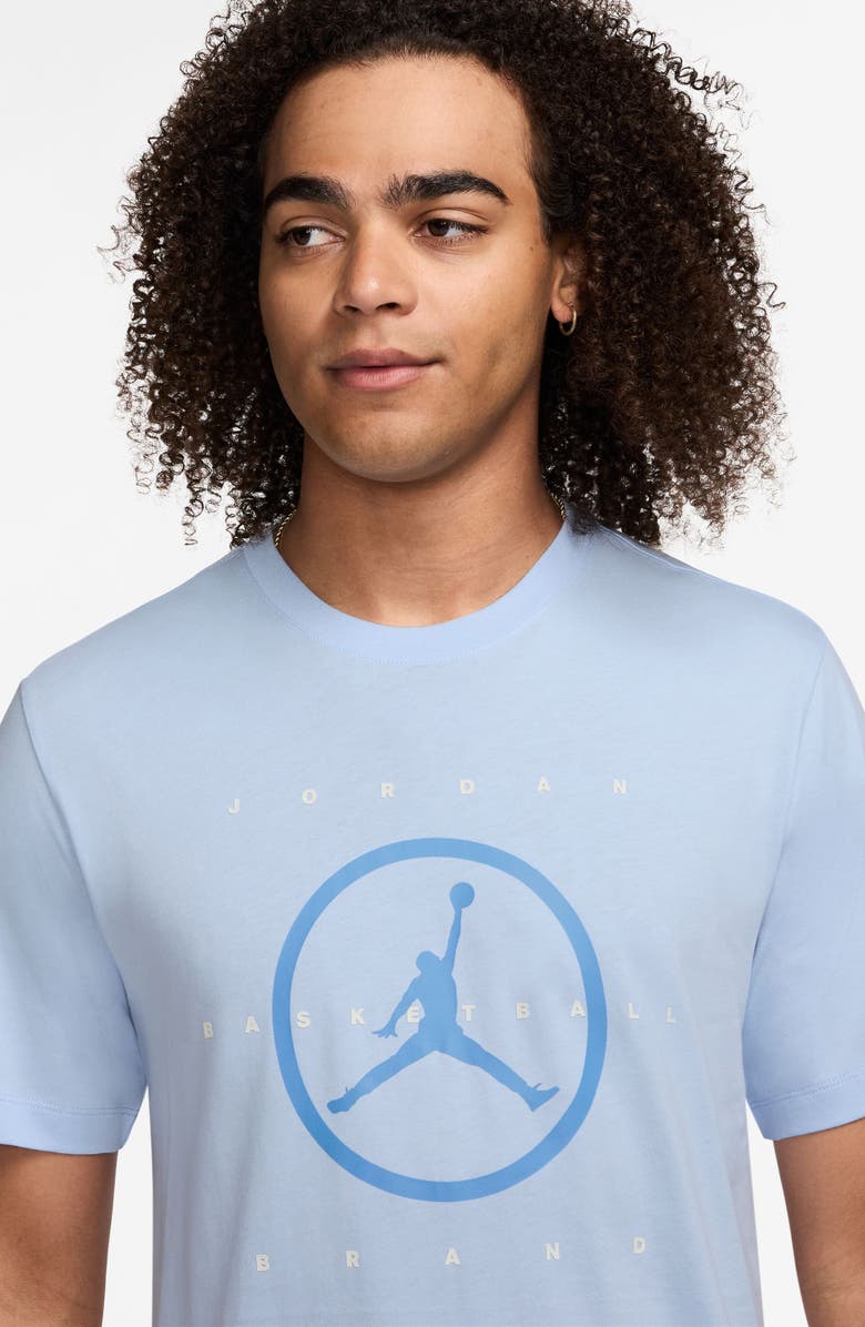 Jordan Flight Essentials Cotton Graphic T-Shirt, Alternate, color, Hydrogen Blue/ Sail/ Blue