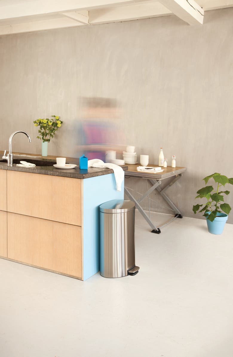 Brabantia 40L Flatback Space Saving Trash Can, Alternate, color, 