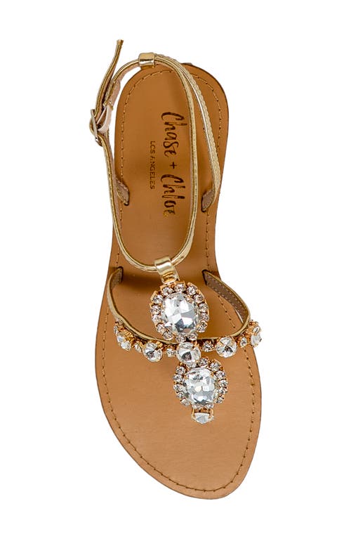 CHASE & CHLOE CHASE AND CHLOE EMBELLISHED ANKLE SANDAL 
