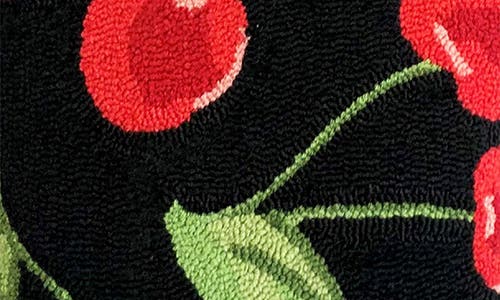 R16 Home Cherry Toss Indoor/outdoor Throw Pillow In Black Red Green