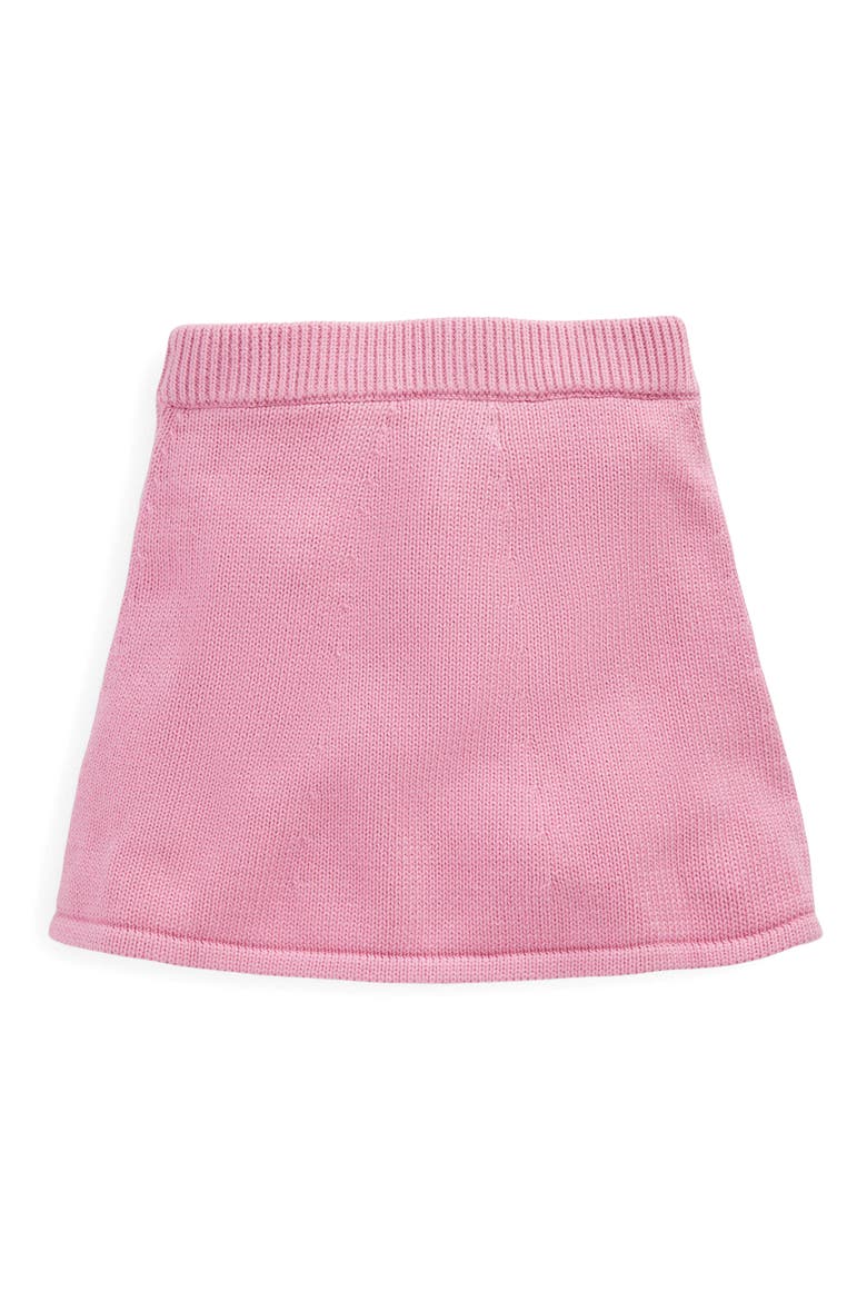 Kids' Heart Embroidered Cable Cotton Sweater Skirt, Alternate, color, FORMICA PINK