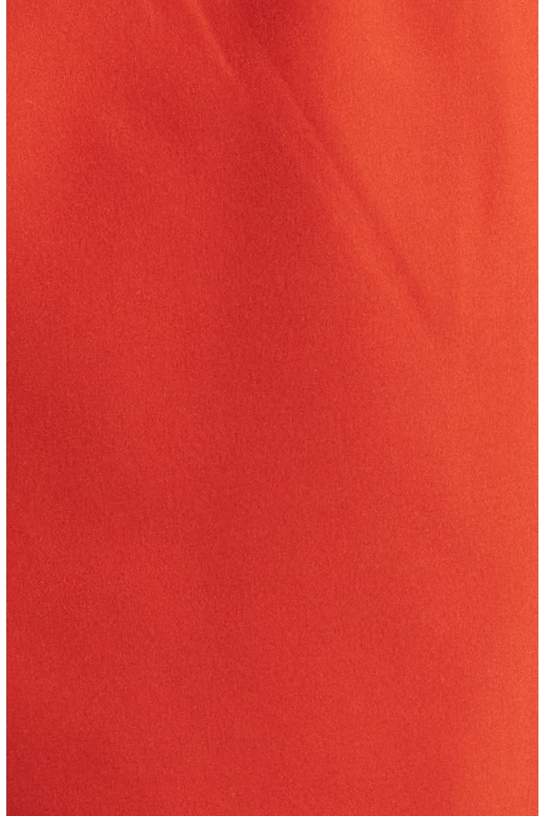 Rust Waves Embroidered Swim Trunks, Alternate, color, RED