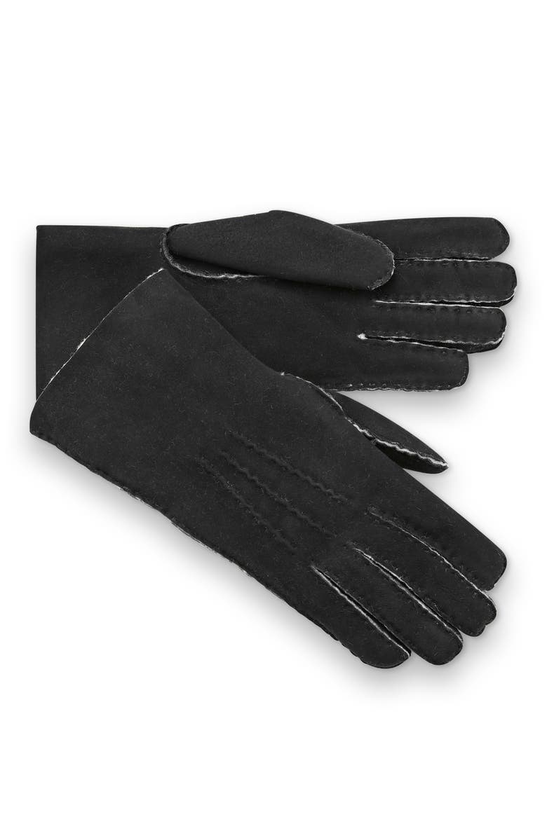 Celtic & Co. Sheepskin Gloves, Alternate, color, Black
