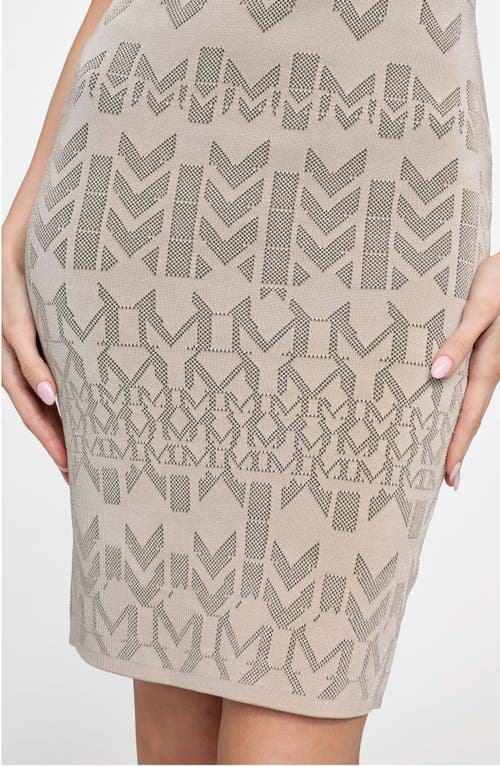 Marciano Billie Monogram Jacquard Sweater Dress In White