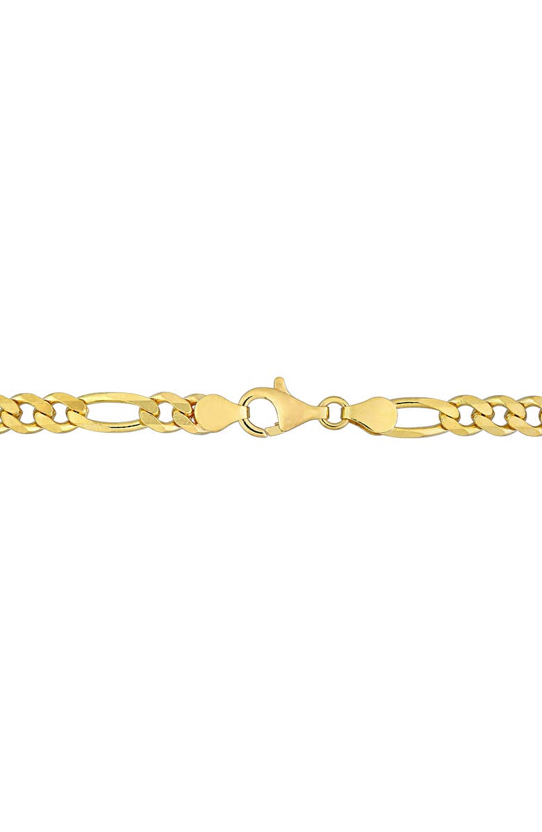 DELMAR Men's Figaro Chain Necklace & Bracelet Set, Alternate, color, Yellow Gold